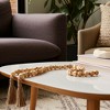 Sagebrook Home 84" Beads on Natural Jute, Wood Beaded Garland, Light Brown Finish, Decorative Wood Beads for Rustic Home - 3 of 4