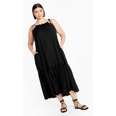 Women's Plus Size Erica Maxi Dress - black | CITY CHIC