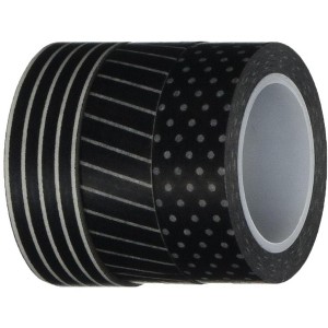 Wrapables Black & White II Japanese Washi Masking Tape (Set of 3) - 1 of 1