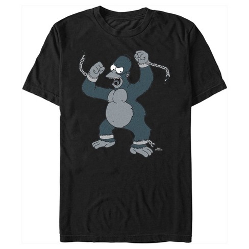 Men's The Simpsons Gorilla Homer T-shirt - Black - 3x Large : Target