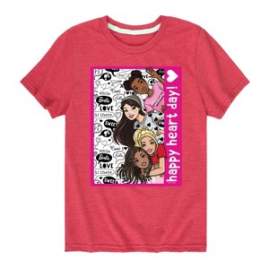 Boys' - Barbie - Happy Heart Day Short Sleeve Graphic T-Shirt - 1 of 4