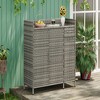 AZL1 Life Concept Utility Storage Bins Outdoor and Indoor Storage Cabinet with Adjustable Shelves, 3 Doors, 1 Drawer, Gray, 47.5"*15.8"*39.5" - 2 of 4