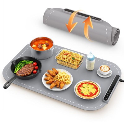 Kismile Electric Warming Tray,3 Temp Settings, Rollable Portable Food Warming Mat, Ideal for Gatherings, Parties, Food Warmer