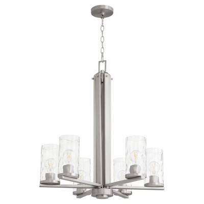 Quorum Lighting Steinway 6 - Light Chandelier in  Satin Nickel