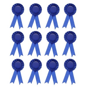 Unique Bargains Blank Rose Knot Award Ribbon for DIY Party Wedding Competition 12 Pcs - 1 of 4