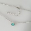 Clotth Stainless Steel Opal Pendant Necklace for Women | Created Opal Cubic Zirconia Delicate Choker | Round Opal Necklace - 4 of 4