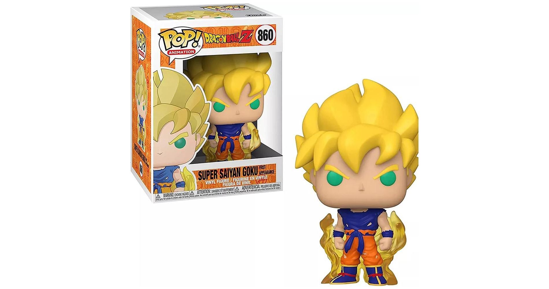 Funko Pop! Animation: Dragonball Z - Super Saiyan Goku (First Appearance) Vinyl Figure #860 #48600