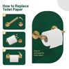 Cobbe Toiler Paper Holder Wall Mount, Double Post Pivoting Toilet Paper Roll Holder for Bathroom, SUS 304 Stainless Steel, Brushed Gold - 4 of 4