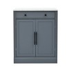 Modern Freestanding Kitchen Pantry，2 Adjustable Shelves and 2 Door Shelves for Dining, Kitchen, Gray - 3 of 4