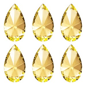 Unique Bargains DIY Hanging Ornament K9 Crystal Pendant Teardrop beads 6 Pcs - 1 of 4