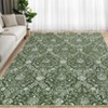 Machine Washable Area Rug Low Pile Vintage Printed Ultra-Thin Non Slip Rugs Stain Resistant Foldable Indoor Carpet for Living Room Bedroom - 3 of 4