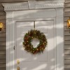 24" Prelit Flocked Bristle Berry Pine Christmas Wreath Green with White Lights - National Tree Company - 2 of 4