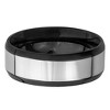 West Coast Jewelry Men's Brushed and Polished Grooved Edges Two Tone Steel Ring (8mm Wide) - 2 of 3