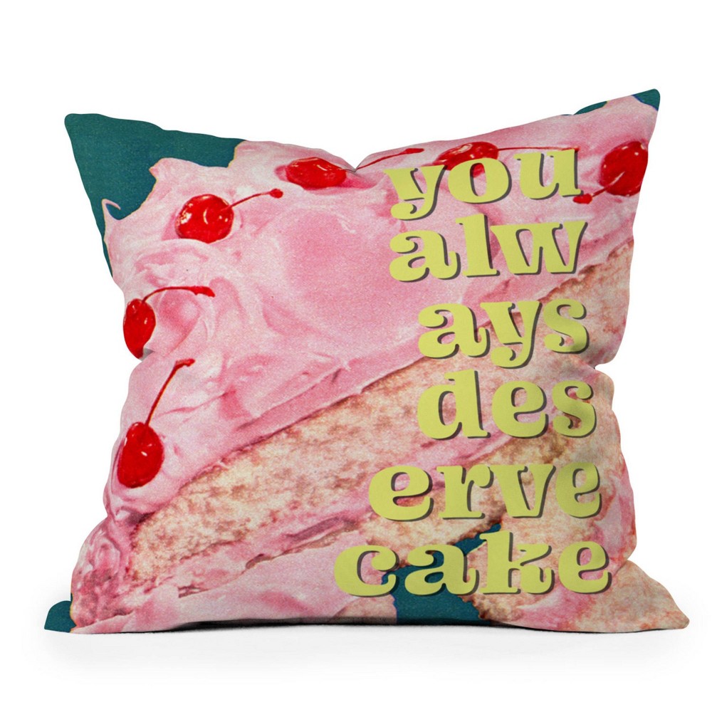 Photos - Pillow Deny Designs 20"x20" Msgonzalez You Always Deserve Cake Square Indoor Throw 