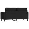 vidaXL 2-Seater Black Velvet Sofa with Sturdy Metal Frame, Comfortable Padded Seating, Ideal for Living Room or Lounge Area - 4 of 4