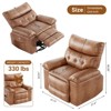 TARGET Recliner Chair for Adults,PU Leather Electric Rocker Recliner,360 Degree Swivel Lounge Chair with Side Pocket,Modern Massage Recliner Chair - 2 of 4