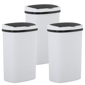 BestMassage 13 Gallon Trash Can Modern Touchless Garbage Can Kitchen Waste Bin with Large Capacity Waterproof Odor Control - 1 of 4