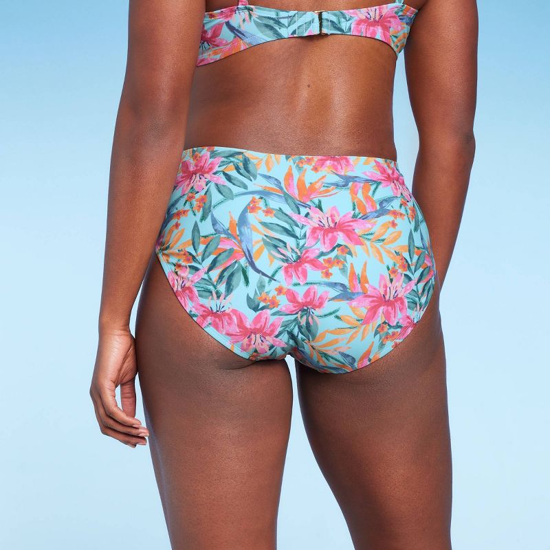 Women's Tropical Print High Waist Medium Coverage Bikini Bottom - Kona Sol™ Multi, 4 of 20