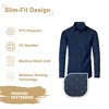 Galaxy By Harvic Men's Slim Fit  Long  Sleeve Stretch Printed Dress Shirts - 4 of 4
