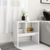 Clihome Modern Rectangular Design Artisan Oak Side Table, with 2 Shelves for Versatile Use - 2 of 4