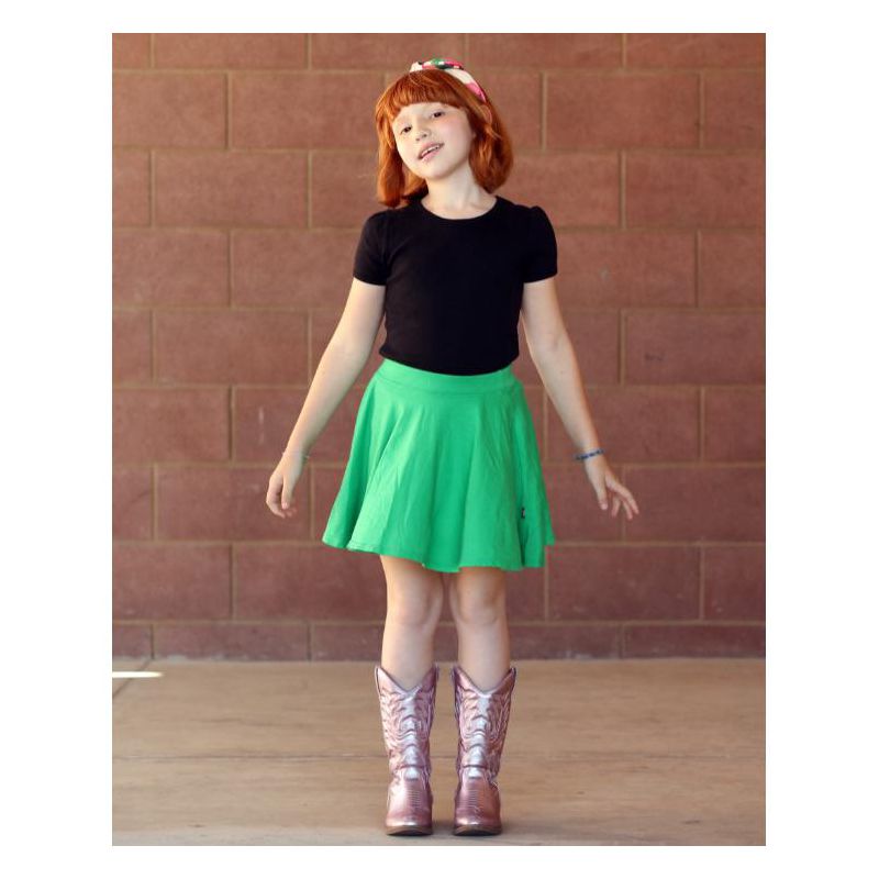 City Threads USA-Made Cotton Soft Girls Jersey Twirly Skirt, 3 of 6