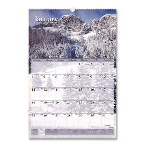 Scenic Monthly Wall Calendar, Landscape Photography, 15.5 x 22.75, White/Multicolor Sheets, 12-Month (Jan-Dec): 2026 - 1 of 4
