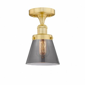 Cone - 1 Light Semi-Flush Mount In Industrial Style-8.25 Inches Tall and 6.5 Inches Wide - 1 of 1