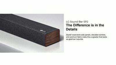 Lg Sp2 2.1 Channel 100w All In One Soundbar With Fabric Wrap : Target