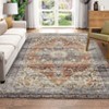 Luxury Pearl Velvet Persian Flower Rug, Foldable & Washable, Non-Slip, Kid & Pet Friendly, Durable Edges for Busy Areas - 2 of 4