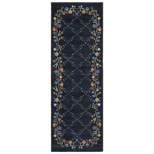 Washable Modern Floral Print Area Rugs for Living Room Bedroom, Indoor Farmhouse Home Decor Carpet for Dining Room Office - 1 of 4
