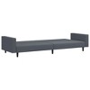 vidaXL 2-Piece Convertible Sofa Bed Set with Footstool in Luxurious Dark Gray Velvet, Versatile Furniture for Living Room or Den - 4 of 4