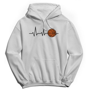 Rerun Island Men's Ecg Basketball Long Sleeve Graphic Cotton Sweatshirt Hoodie - 1 of 4