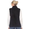 Women's Zip up High Pile Fleece Vest -White Mark - 3 of 4