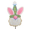 29.0 Inch Bunny Gnome Garden Stake Holiday Bunny Face Decorative Garden Stakes - 3 of 3