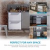 Newair 24" 4.0 Cu. Ft. Dual Drawer Commercial Grade Wine and Beverage Fridge, Stainless Steel Built-in Design, Weatherproof and Outdoor Rated - 3 of 4