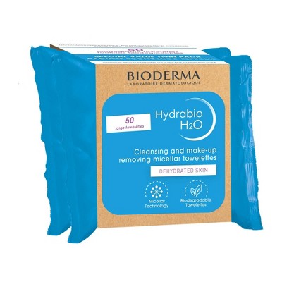 Bioderma Hydrabio H2O Facial Cleansing Wipes - 25ct/2pk