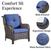 POCASSY 3 Piece Patio Furniture Set, All Weather Wicker Accent Lounge Club Patio Chairs with Side Table for Porch Balcony - 4 of 4