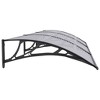 vidaXL Door Canopy Black and Transparent 118.1 in.x31.5 in. Polycarbonate - 4 of 4