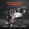 VEVOR Weight Bench, Multi-Functional Adjustable Weight Bench Press for Full Body Workout, 380lbs Exercise Sit up Bench, Black&Red - 3 of 4