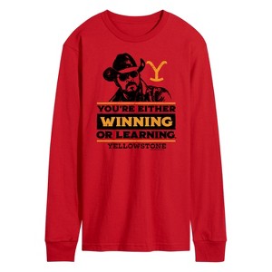 Men's - Yellowstone - Your Either Winning Or Learning Long Sleeve Graphic T-Shirt - 1 of 4