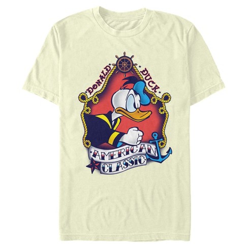 Men's Mickey & Friends Disney Donald Duck Pop Art Portrait Moody T-Shirt -  Beige - Small