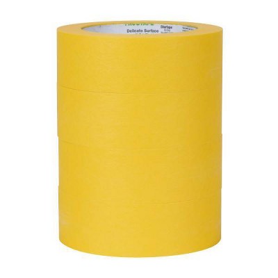 FrogTape 1.41"x 60yd 4pk Delicate Surface Painting Tape Yellow