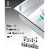 Acekool 6-Pack Full Size Steam Table Pans, 2.5" Deep Commercial Stainless Steel Hotel Pans with Handles, Anti-Jam Design - 4 of 4