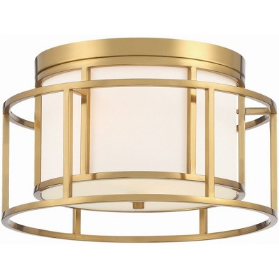 Crystorama Lighting Hulton 2 - Light Flush Mount in  Gold