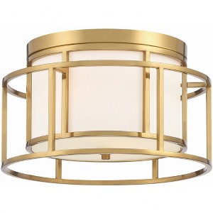 Crystorama Lighting Hulton 2 - Light Flush Mount in  Gold - 1 of 3