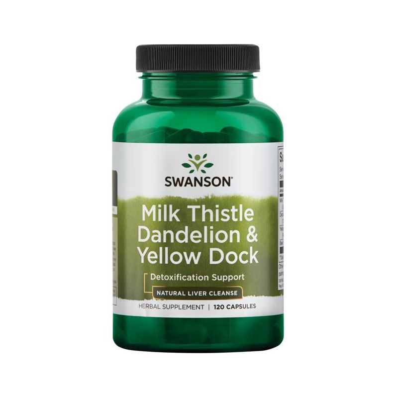 Swanson Herbal Supplements Milk Thistle, Dandelion & Yellow Dock Capsule 120ct, 1 of 4