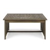 PAGED Patio Dining Table Wood Rectangle Outdoor Table with Slatted Table Top for Patio, Deck - 2 of 4