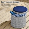 Best Choice Products Round Wicker Ottoman, Multipurpose Furniture w/ Removable Cushion, Steel Frame - 3 of 4