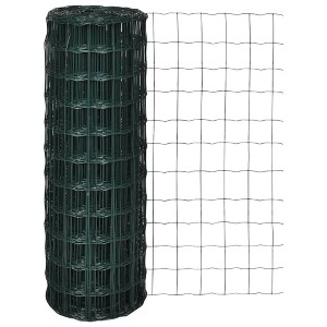 vidaXL Euro Fence Steel 82ftx2.6ft Green - 1 of 4