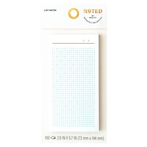 Noted by Post-it 3"x6" Dot and Grid Sticky Notes 100ct - 1 of 3